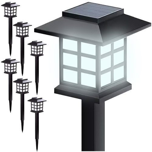 LED napelemes kerti lámpák - 6 darabos szett, vízálló