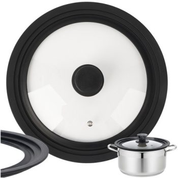   3 az 1-ben szilikon-üveg fedő edényekhez és serpenyőkhöz 24/26/28 cm