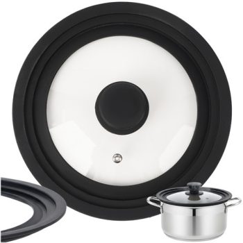   3 az 1-ben szilikon-üveg fedő edényekhez és serpenyőkhöz 18/20/22cm