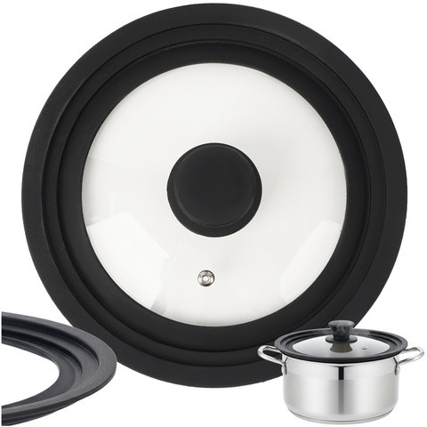 3 az 1-ben szilikon-üveg fedő edényekhez és serpenyőkhöz 18/20/22cm