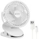 Vezeték nélküli álló asztali ventilátor, 1200mAh USB -C fehér