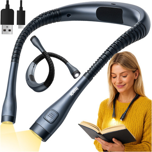 Nyakba akasztható LED olvasólámpa USB-C