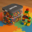 Lego építőkocka tárolódoboz 2 szintes