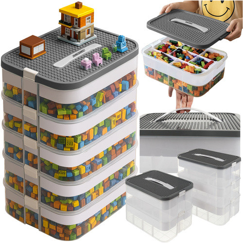  Lego építőkocka tárolódoboz 5 szintes