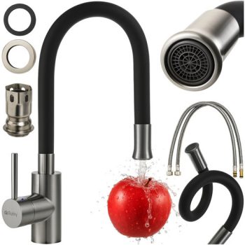   flexibilis konyhai mosogatócsap 360° flexibilis kifolyóval és perlátorral