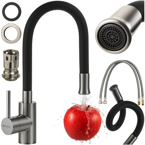 flexibilis konyhai mosogatócsap 360° flexibilis kifolyóval és perlátorral