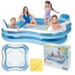 Felfújható  kerti  medence 4 üléssel és háttámlával 229 x 229 x 66 cm 882L 