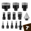 Gyémánt lyukfűrészek 13 db-os, kőagyaghoz, betonhoz, csempéhez, M14 koronákhoz 6-68 mm