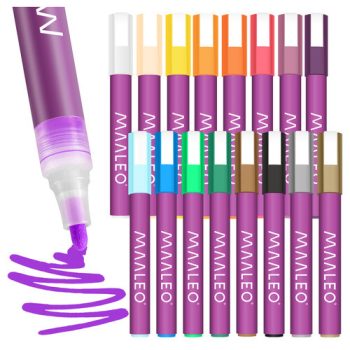 Akril markerek - 16 darabos, vízálló