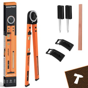   Állítható szögmérő ácsmunkához, derékszögű vonalzó, vízmérték, ceruza