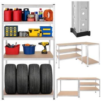   Fém tárolóállvány 5 polccal, 180x100x60cm 1000kg teherbírás