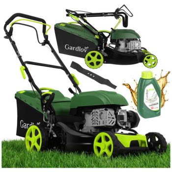   benzinmotoros fűnyíró erős motorral, 40,6 cm vágási szélességgel + mosó funkcióval