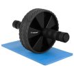 Görgős hasizomerősítő kerék, térdvédő szőnyeggel