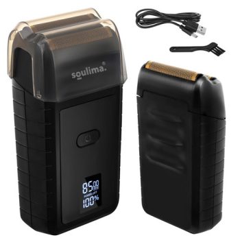   szakállborotva LED kijelzővel, USB-C töltővel, 2 szitával, 2 pengével, tokkal