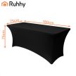 rugalmas, fekete bankett-vendéglátó asztalterítő 180x75x75 cm