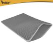Alomtálca alátét 60x45cm, macskaalom alátét, kétrétegű, EVA méhsejt hab - szürke