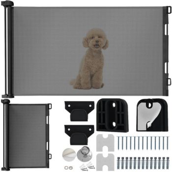   Kihúzható biztonsági kapu / redőny, max: 160 cm - szürke 